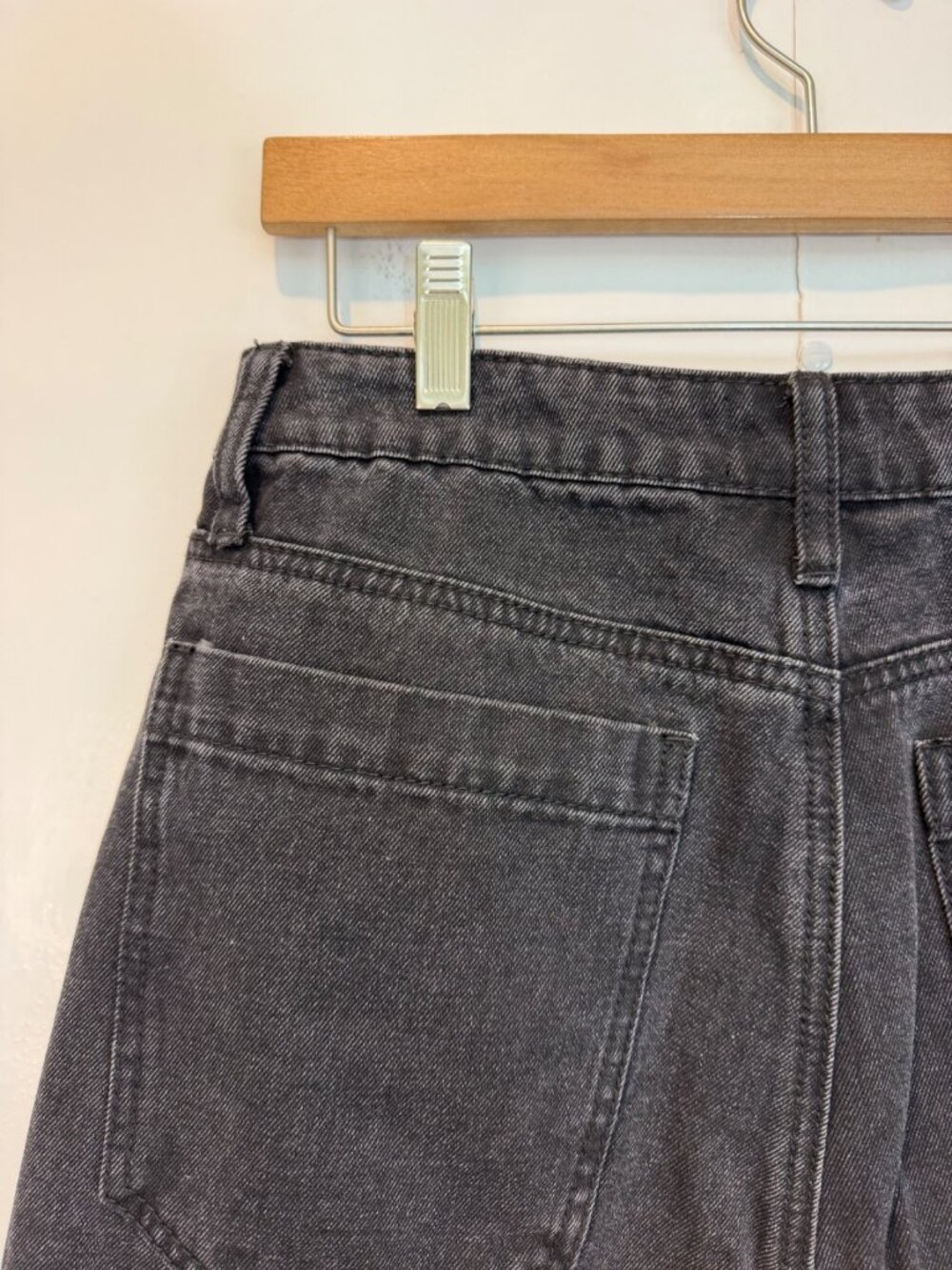 Dressed in LaLa Effortlessly Cool Wide Leg Denim Jean Size Small Throwback Black - Picture 6 of 10